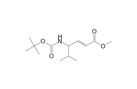 2-(E)-Hexenoic acid, (4S)-[(t-butoxycarbonyl)amino-5-methyl-, methyl ester