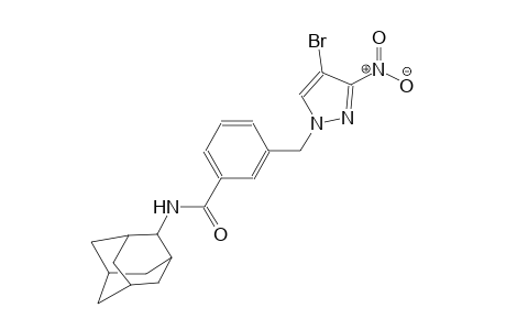 N-(2-adamantyl)-3-[(4-bromo-3-nitro-1H-pyrazol-1-yl)methyl]benzamide