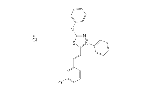 4-PHENYL-5-(3-HYDROXY-CINNAMOYL)-1,3,4-THIADIAZOLIUM-2-PHENYLAMINE-CHLORIDE