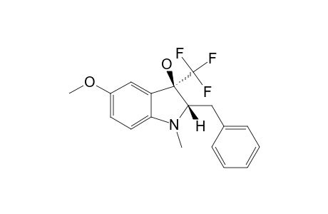 TRANS-(2S*,3R*)-1-METHYL-2-PHENETHYL-5-METHOXY-3-(TRIFLUOROMETHYL)-3-INDOLINOL