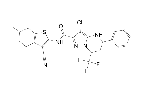 3-chloro-N-(3-cyano-6-methyl-4,5,6,7-tetrahydro-1-benzothien-2-yl)-5-phenyl-7-(trifluoromethyl)-4,5,6,7-tetrahydropyrazolo[1,5-a]pyrimidine-2-carboxamide