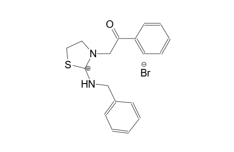 (E)-N-(3-(2-oxo-2-phenylethyl)thiazolidin-2-ylidene)-1-phenylmethanaminium bromide
