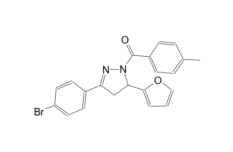 1H-pyrazole, 3-(4-bromophenyl)-5-(2-furanyl)-4,5-dihydro-1-(4-methylbenzoyl)-