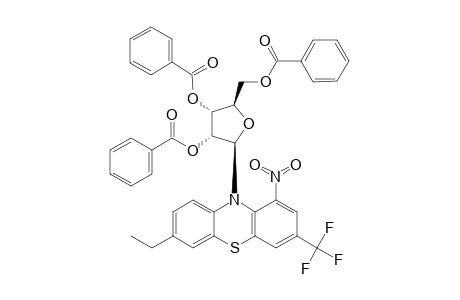 N-(2',3',5'-TRI-O-BENZOYL-BETA-D-RIBOFURANOSYL)-7-ETHYL-3-TRIFLUOROMETHYL-1-NITRO-10H-PHENOTHIAZINE