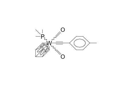 Cyclopentadienyl-dicarbonyl-(4-tolyl-ethynyl)-(trimethylphosphane tungsten