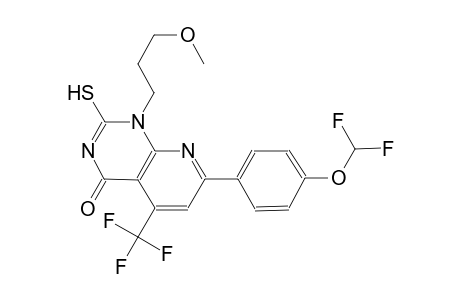 pyrido[2,3-d]pyrimidin-4(1H)-one, 7-[4-(difluoromethoxy)phenyl]-2-mercapto-1-(3-methoxypropyl)-5-(trifluoromethyl)-