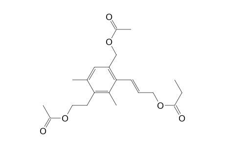 Benzeneethanol, 4-[(acetyloxy)methyl]-3-[3-(acetyloxy)-2-methyl-1-propenyl]-2,6-dimethyl-, acetate, (E)-