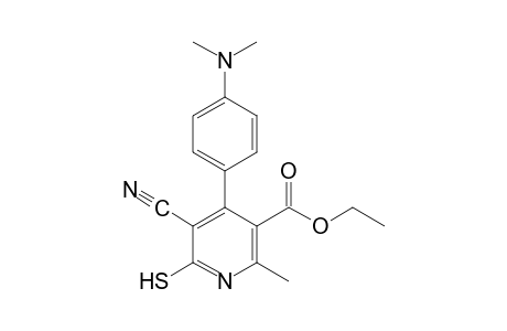 5-cyano-4-[p-(dimethylamino)phenyl]-6-mercapto-2-methylnicotinic acid,  ethyl ester