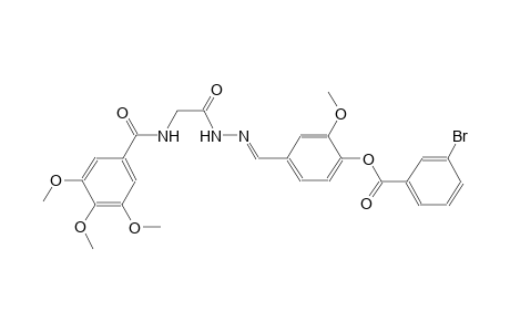 2-methoxy-4-[(E)-({[(3,4,5-trimethoxybenzoyl)amino]acetyl}hydrazono)methyl]phenyl 3-bromobenzoate