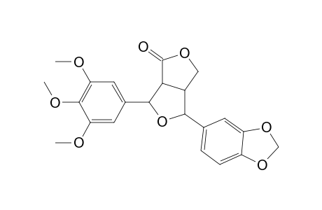 1H,3H-Furo[3,4-c]furan-1-one, 4-(1,3-benzodioxol-5-yl)tetrahydro-6-(3,4,5-trimethoxyphenyl)-