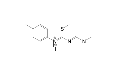 4-Dimethylamino-2-methylsulfanyl-1-p-tolyl-1,3-diazabuta-1,3-dienium iodide