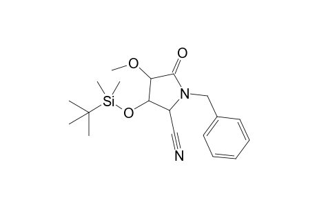 5-Cyano-N-(benzyl)-3-(methyloxy)-4-tert-butyldimethylsiloxy-pyrrolidin-2-one