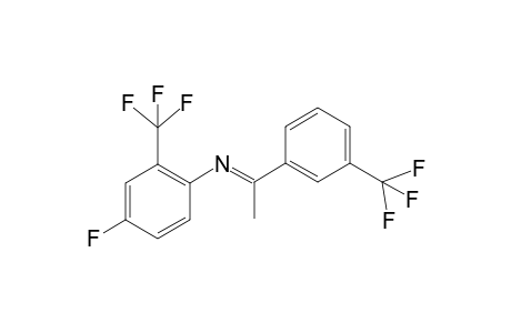 4-Fluoro-2-(trifluoromethyl)-N-[{1'-(3"-trifluoromethyl)phenyl]ethylidene}aniline