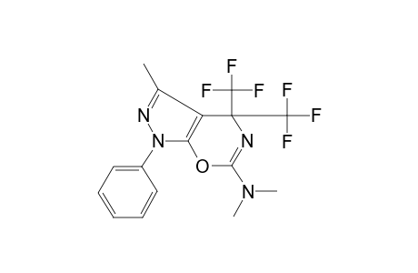 4H-Pyrazolo[4,5-E]1,3-oxazine, 4,4-bis(trifluoromethyl)-3-methyl-6-dimethylamino-1-phenyl-