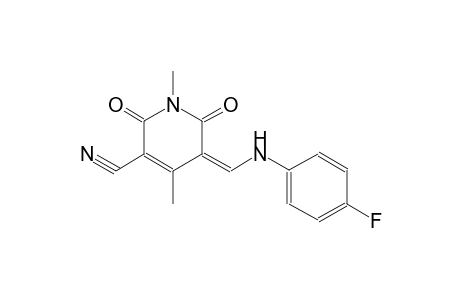 (5Z)-5-[(4-fluoroanilino)methylene]-1,4-dimethyl-2,6-dioxo-1,2,5,6-tetrahydro-3-pyridinecarbonitrile