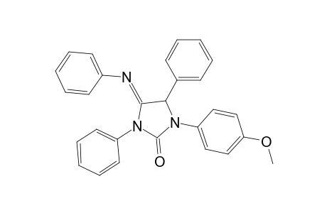 2-Imidazolidinone, 1-(4-methoxyphenyl)-3,5-diphenyl-4-(phenylimino)-