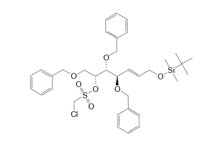 (4R,5S,6R)-1-TERT.-BUTYLDIMETHYLSILYLOXY-6-[(CHLOROMETHYLSULFONYL)-OXY]-4,5,7-TRIBENZYLOXY-2E-HEPTENE