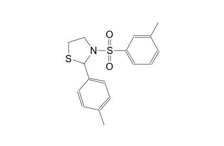 2-(4-methylphenyl)-3-[(3-methylphenyl)sulfonyl]-1,3-thiazolidine