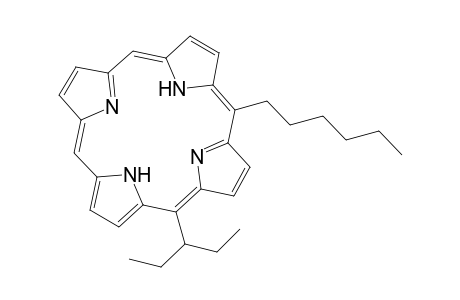 5-(1-Ethylpropyl)-10-hexylporphyrin