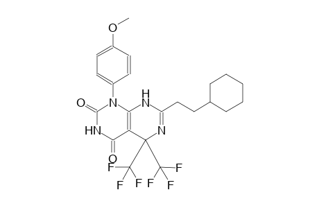 7-(2-cyclohexylethyl)-1-(4-methoxyphenyl)-5,5-bis(trifluoromethyl)-5,8-dihydropyrimido[4,5-d]pyrimidine-2,4(1H,3H)-dione