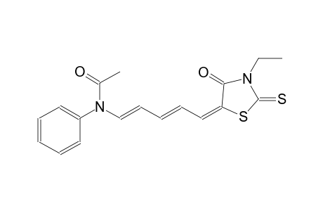 N-[(1E,3E,5E)-5-(3-ethyl-4-oxo-2-thioxo-1,3-thiazolidin-5-ylidene)-1,3-pentadienyl]-N-phenylacetamide