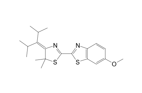 2-[4-(1-Isopropyl-2-methylpropylidene)-5,5-dimethyl-4,5-dihydro-1,3-thiazol-2-yl]-6-methoxy-1,3-benzothiazole
