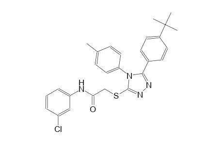 2-{[5-(4-tert-butylphenyl)-4-(4-methylphenyl)-4H-1,2,4-triazol-3-yl]sulfanyl}-N-(3-chlorophenyl)acetamide