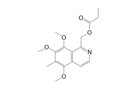 (6-Methyl-5,7,8-trimethoxy-1-isoquinolyl)methyl propionate