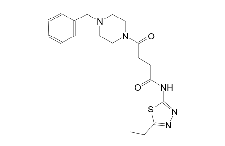 4-(4-benzyl-1-piperazinyl)-N-(5-ethyl-1,3,4-thiadiazol-2-yl)-4-oxobutanamide