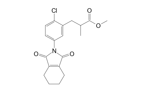Benzenepropanoic acid, 2-chloro-5-(1,3,4,5,6,7-hexahydro-1,3-dioxo-2H-isoindol-2-yl)-alpha-methyl-, methyl ester