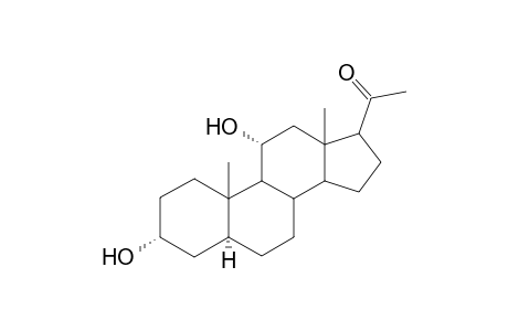 Pregnan-20-one, 3,11-dihydroxy-, (3.alpha.,5.alpha.,11.alpha.)-