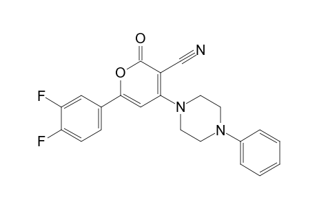 6-(3,4-difluorophenyl)-2-keto-4-(4-phenylpiperazino)pyran-3-carbonitrile