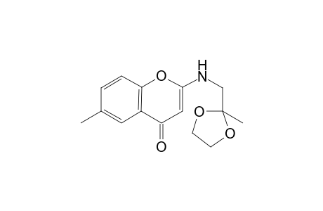 2-(2,2-Ethylenedioxypropylamino)-6-methyl-4H-1-benzopyran-4-one