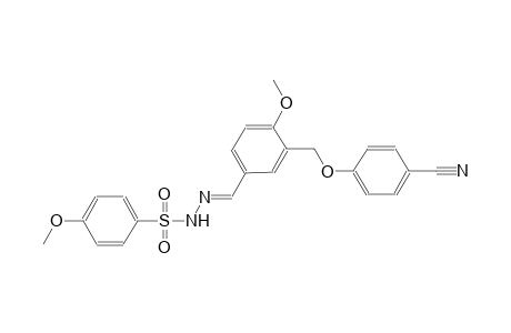 N'-((E)-{3-[(4-cyanophenoxy)methyl]-4-methoxyphenyl}methylidene)-4-methoxybenzenesulfonohydrazide