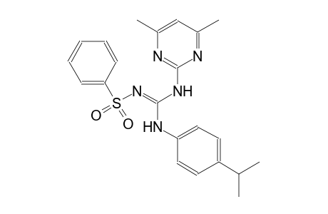 N-[(E)-[(4,6-dimethyl-2-pyrimidinyl)amino](4-isopropylanilino)methylidene]benzenesulfonamide