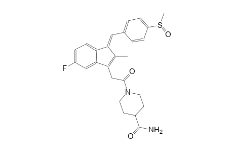 4-piperidinecarboxamide, 1-[[(1E)-5-fluoro-2-methyl-1-[[4-(methylsulfinyl)phenyl]methylene]-1H-inden-3-yl]acetyl]-