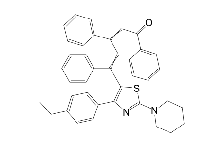 5-[4-(4-Ethyl-phenyl)-2-piperidino-thiazol-5-yl]-1,3,5-triphenyl-penta-2,4-diene-1-one