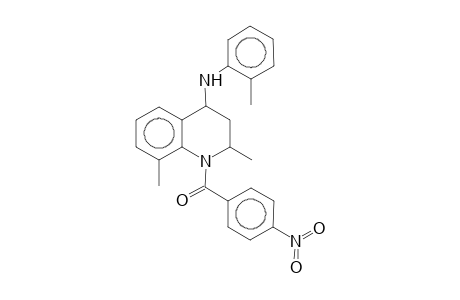 1,2,3,4-Tetrahydro-2,8-dimethyl-1-(4-nitrobenzoyl)-4-(O-toluidino)quinoline