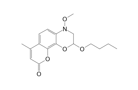 2-Butoxy-4-methoxy-7-methyl-2,3,4,9-tetrahydro[1]benzopyrano[8,7-b][1,4]oxazin-9-one