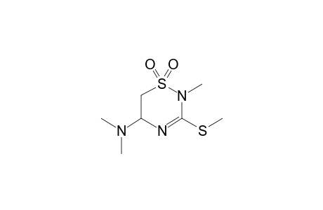 N,N,2-trimethyl-3-(methylthio)-1,1-dioxo-5,6-dihydro-1,2,4-thiadiazin-5-amine