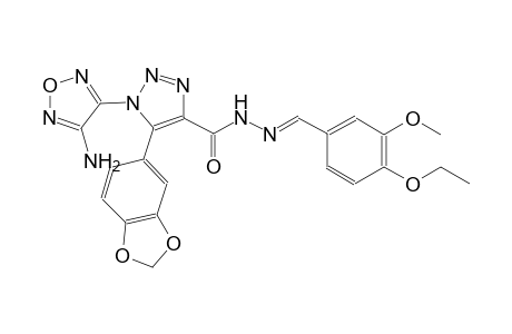 1-(4-amino-1,2,5-oxadiazol-3-yl)-5-(1,3-benzodioxol-5-yl)-N'-[(E)-(4-ethoxy-3-methoxyphenyl)methylidene]-1H-1,2,3-triazole-4-carbohydrazide