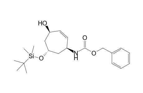 (phenylmethyl) N-[(1S,4R,6S)-6-[tert-butyl(dimethyl)silyl]oxy-4-oxidanyl-cyclohept-2-en-1-yl]carbamate