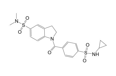 1H-indole-5-sulfonamide, 1-[4-[(cyclopropylamino)sulfonyl]benzoyl]-2,3-dihydro-N,N-dimethyl-