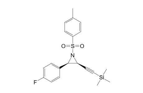 cis-N-Tosyl-3-(p-fluorophenyl)-2-(.beta.-(trimethylsilyl)acetylenyl)aziridine