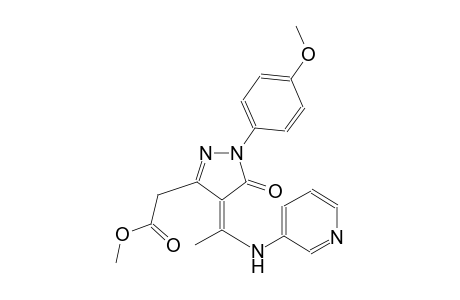 1H-pyrazole-3-acetic acid, 4,5-dihydro-1-(4-methoxyphenyl)-5-oxo-4-[1-(3-pyridinylamino)ethylidene]-, methyl ester, (4Z)-