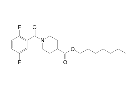 Isonipecotic acid, N-(2,5-difluorobenzoyl)-, heptyl ester