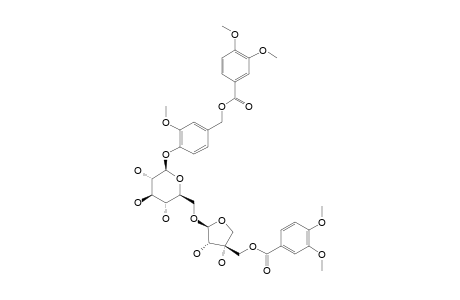 4-[[(3,4-DIMETHOXYBENZOYL)-OXY]-METHYL]-2-METHOXYPHENYL-1-O-BETA-D-[5-O-(3,4-DIMETHOXYBENZOYL)]-APIOFURANOSYL-(1->6)-BETA-D-GLUCOPYRANOSIDE