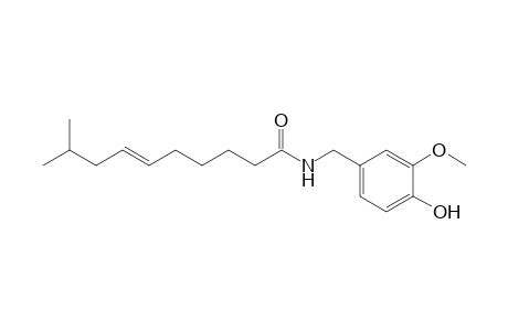 (E)-N-(4-Hydroxy-3-methoxybenzyl)-9-methyl-6-decenamide (Homocapsaicin I)