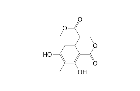Benzeneacetic acid, 3,5-dihydroxy-2-(methoxycarbonyl)-4-methyl-, methyl ester