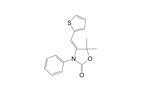 (E)-5,5-dimethyl-3-phenyl-4-(thiophen-2-ylmethylene)oxazolidin-2-one